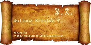 Wellesz Kristóf névjegykártya