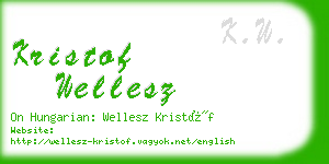kristof wellesz business card
